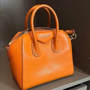 Givenchy Orange Satchel with Structured Silhouette